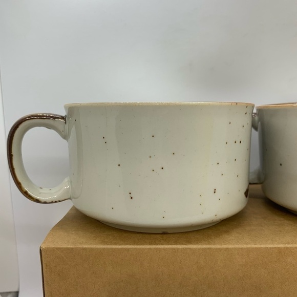 Speckled Stoneware Sunflower Mugs Set of 2 Made in Japan - Picture 5 of 11